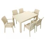Norino Mandella Elit Rattan 90X150 Elit Koltuk Masa Takımı Çölbeji