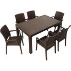 Norino Mandella Elit Rattan 90X150 Elit Koltuk Masa Takımı Kahverengi - BELİRTİLMEMİŞ