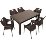 Norino Mandella Elit Rattan 90X150 Star Koltuk Masa Takımı Kahverengi - BELİRTİLMEMİŞ