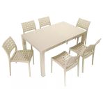 Norino Mandella Wood 90X150 Cafe Sandalye Masa Takımı Çölbeji