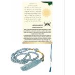 Norino Namaz Tesbihi Vavlı 99'lu Cam Incili Amenerrasulü Dua Kartı Ile Mavi Renk Hediyelik