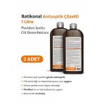 Norino Povidon İyotlu Baticonal Antiseptik Çözelti 1 Litre X 2 Adet Cilt Dezenfektanı Solüsyon