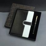 Norino Siyah Beyaz Tarihsiz Ajanda Defter Kalem Seti