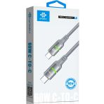 Norino Type-C To Type-C 60W Hızlı Şarj Ve Data Kablosu – Örgülü, Dayanıklı, Led Işıklı Tasarım Arbaks Arb-122