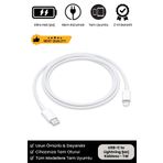 Noriyen Apple Iphone Uyumlu Hızlı Şarj Usb-c To Lightning Premium Model Tüm Modellere Uyumlu Şarj Kablosu 1m