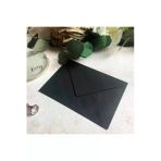 Norm Design 50 Adet Siyah Davetiye Zarfı, Kaliteli Mektup Zarf 13X18 Cm (110Gr)
