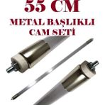 Norm Infrared Soba Için 2500W Rezistans TELI+55CM Montajlı Metal Başlıklı Cam Seti