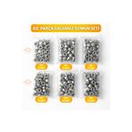 Norm VİDA HANE Galvanizli Somun Seti 60 Parça M4 M5 M6 M8 M10 M12