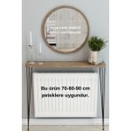 Normadia 100CM Oval Petek Üstü Raf Dresuar, Şık ve Pratik Tasarım - Ahşap - Ceviz
