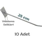 Normadia 10'lu Metal Tel Askı Seti, Pratik ve Dayanıklı Ürün Asmak Için - Seçenek 1 - Altın - Gümüş - Bakır