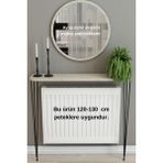 Normadia 140 cm Oval Traverten Petek Üstü Raf, Şık ve Fonksiyonel Dresuar