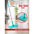 Normadia 360 Derece Dönebilen Şip Şak Mop, Tüm Bezlerle Uyumlu, Xl Başlık, Tek Tıkla Temizlik - Altın - Gri - Seçenek 1