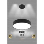 Normadia 40CM Siyah Kasa Beyaz Işık Modern LED Avize, Salon, Mutfak, Yatak Odası - Seçenek 1 - Ahşap