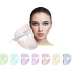 Normadia 7 Renkli LED Yüz Maskesi, Kablosuz Güzellik ve Anti-Aging Etkili - Ahşap - Ceviz