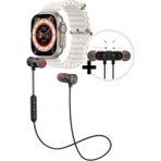 Normadia 8 Ultra Akıllı Saat ve Bluetooth Kulaklık Seti, Beyaz, Şık ve Fonksiyonel - Seçenek 1 - Açık Bej