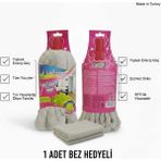 Normadia Açık Krem Mikro Fiber Havlu Mop + Hediye Bezi, Pratik Temizlik Sağlar - Ahşap - Seçenek 1