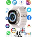Normadia Akıllı Saat Hk8 Pro Max Amoled Ekran 49MM Uyumlu iPhone 6s Plus - Seçenek 1 - 1BW-Beyaz