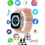 Normadia Akıllı Saat Watch 8 Ultra 49MM, iPhone 8 Plus Uyumlu, Amoled Ekran, Konuşma Özellikli - Seçenek 1 - Ahşap - Bej
