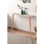 Normadia Bavyera 22X102CM Doğal Dresuar, Ağaç ve Traverten Detaylı Antre Mobilyası