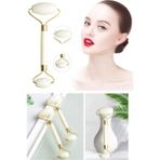 Normadia Beyaz Jade Roller Yüz ve Vücut Masaj Taşı Çift Taraflı - 1BW-Beyaz