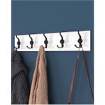 Normadia Beyaz Mdf Portmanto, 80CM, 15 Kanca, Duvar Askılığı, Şık ve Pratik Tasarım - Seçenek 1 - 1BW-Beyaz