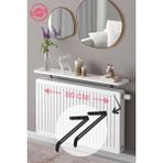 Normadia Beyaz Oval Petek Üstü Raf, 80 Cm, Duvar ve Kalorifer Üzerine Şık Tasarım