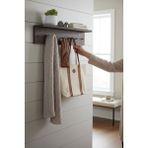 Normadia Çift Katlı Sunta Askılık Rafı 70X14 ve 50X14 Çok Amaçlı, Şık ve Dayanıklı - Seçenek 1 - Ahşap - Ceviz