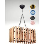 Normadia Çit Ikili Avize Aydınlatma, 45 cm Genişlik, 70 cm Yükseklik, Modern Şıklık - Seçenek 1 - Ahşap - Ceviz