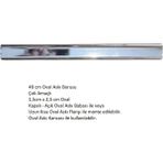 Normadia Çok Amaçlı Oval Askı Borusu, 40 Cm, Parlak Metal, Mutfak ve Banyo Için - Seçenek 1 - Altın