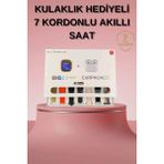 Normadia Çok Fonksiyonlu Akıllı Saat ve Bluetooth Kulaklık Seti Hediye - Seçenek 1 - Açık Bej
