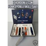 Normadia Çok Fonksiyonlu Yeni Nesil Akıllı Saat, 7 Kordonlu, Şık ve Kullanışlı - Seçenek 1 - Açık Bej
