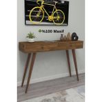 Normadia Doğal Ahşap Çok Amaçlı 2 Çekmeceli Vestiyer Raf 110X30 Tasarım - Ahşap - Ceviz