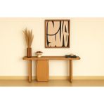 Normadia Doğal Gürgen Ağacı Dresuar, Minimal Tasarım, 130X35X85 Cm, Şık ve Zarif