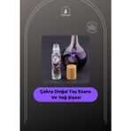 Normadia Doğal Taş Çakra Esans ve Yağ Şişesi, 150 Ml, 8 cm Bambu Kapak - Ahşap - Ceviz