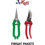 Normadia Eğri Bağ Budama ve Meyve Toplama Makası Seti, 20CM ve 19CM, Pratik Kullanım - Seçenek 1