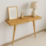 Normadia El Yapımı Minimalist Masif Ahşap Dresuar, Özel Tasarım Konsol Masa - Altın
