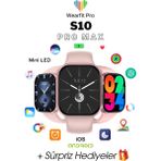 Normadia Elegant Mini LED Akıllı Kol Saati, Rose Gold, 45MM, 7 Kordonlu - Seçenek 1
