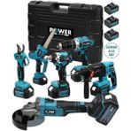 Normadia German 58VF Brushless 6'lı Set, Şarjlı Matkap, Taşlama ve Testere Seti - Seçenek 1