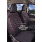 Normadia Gofrajlı Siyah Oto Koltuk Kılıfı Seti, Ford Connect, Focus, Fiesta, Escort Uyumlu - Ahşap