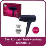 Normadia Hızlı ve Güçlü Saç Kurutma Makinesi, Iyonik Bakım, 3 Isı ve 2 Hız Seçeneği