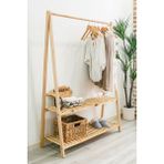 Normadia Iki Raflı Konfeksiyon Elbise Askısı 148X106 Cm, Şık ve Pratik Kullanım - Seçenek 1 - Açık Bej