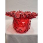 Normadia Kıvırcık Avize Camı, Tam Kırmızı, Alt Çap: 10CM, Yükseklik: 15.5cm - Seçenek 1 - Altın - Turkuaz