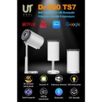 Normadia Kompakt Taşınabilir Android Wi-Fi Hd Projeksiyon Cihazı, Sinema Standlı - 1BW-Beyaz