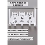 Normadia Metal Amerikan Kapı Arkası Askılık, Şık ve Kullanışlı Banyo Askısı - Seçenek 1 - 1BW-Beyaz