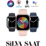 Normadia Mg-37 Watch 7 Akıllı Saat, Kablosuz Şarj ve Çok Fonksiyonlu Akıllı Saat - Seçenek 1 - Ahşap - Bej