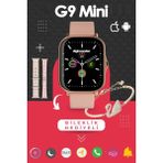 Normadia Mini Amoled Kadın Akıllı Saat, 3 Kordon ve 1 Bileklik Hediye - Seçenek 1 - Ahşap - Bej