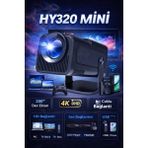 Normadia Mini LED Projektör 1080P 4K Wi-Fi 6 Bluetooth Android Smart, Yüksek Çözünürlük - Ahşap
