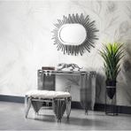 Normadia Modern 120CM Dresuar Takım Seti, Puf ve Ayna ile Şık Dekorasyon - Altın - Gümüş - Bakır