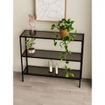 Normadia Modern 3 Katlı Metal Dresuar, 100 Cm, Kahve Renk, Şık ve Fonksiyonel - Ahşap