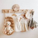 Normadia Modern 60 cm Ahşap Duvar Askılığı, Çok Amaçlı Monte Askı - Seçenek 1